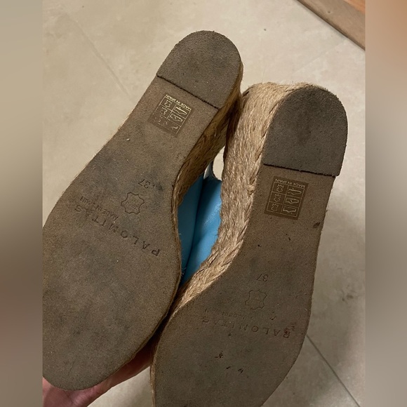 Palomitas blue peep toe wedge - Picture 5 of 8